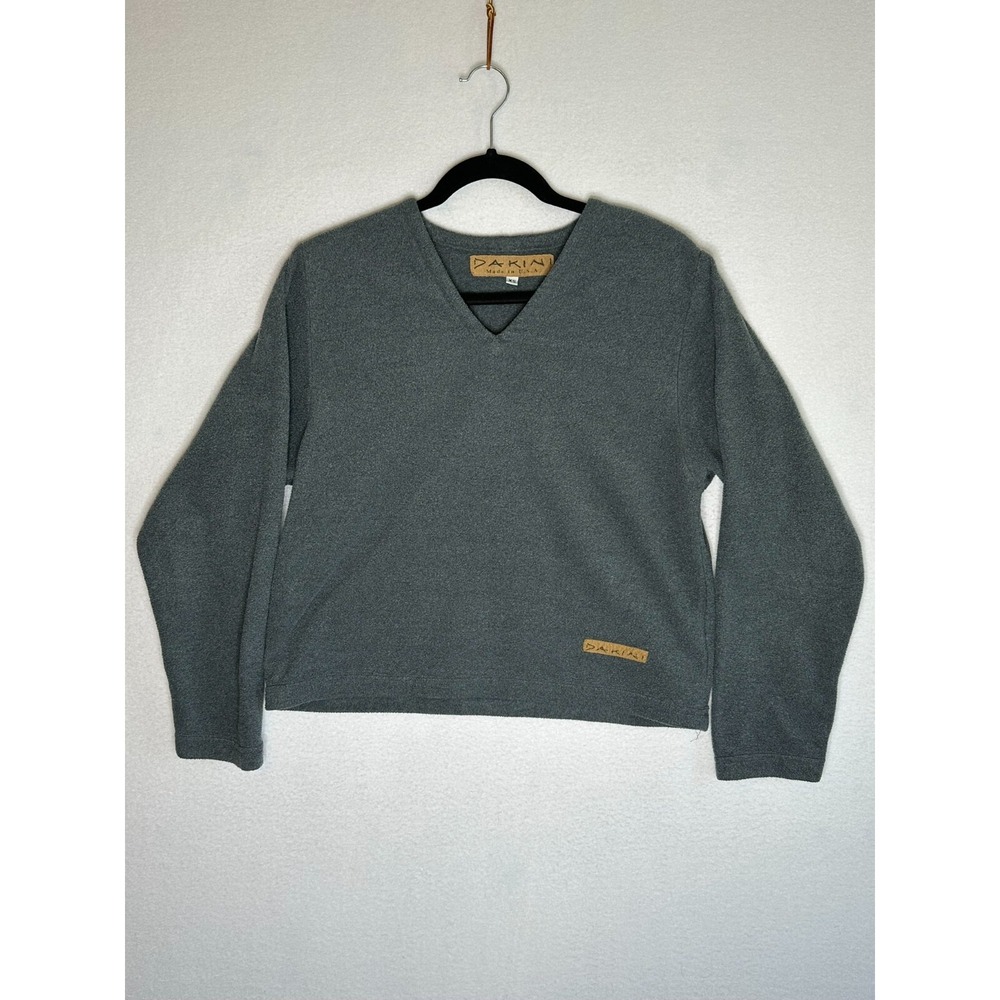 DAKIN Gray V Neck Sweatshirt Unisex Size XS Pullover Made in USA